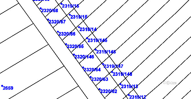 Parcela st. 2319/146 v KÚ Jezeřany, Katastrální mapa