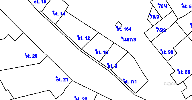 Parcela st. 10 v KÚ Maršovice, Katastrální mapa