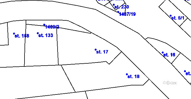 Parcela st. 17 v KÚ Maršovice, Katastrální mapa
