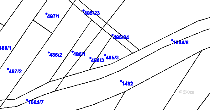 Parcela st. 485/3 v KÚ Maršovice, Katastrální mapa
