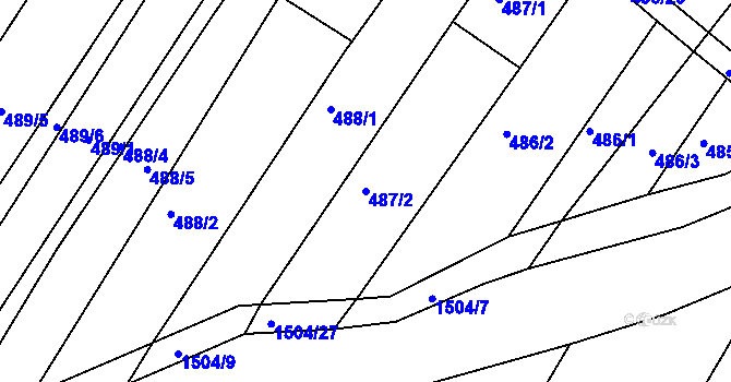 Parcela st. 487/2 v KÚ Maršovice, Katastrální mapa
