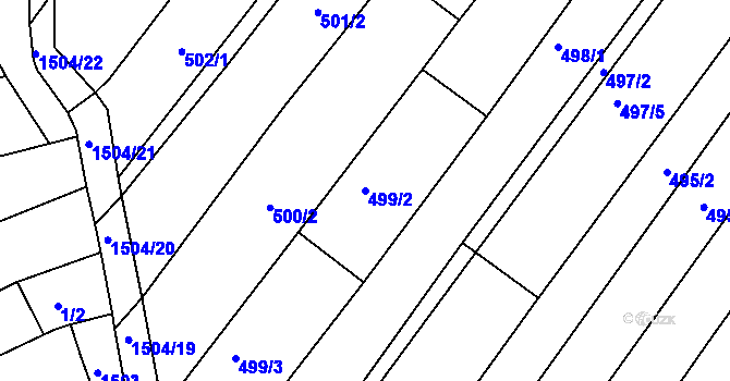 Parcela st. 499/2 v KÚ Maršovice, Katastrální mapa