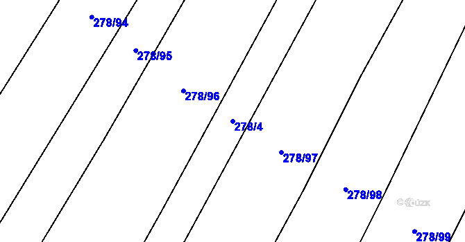 Parcela st. 278/4 v KÚ Maršovice, Katastrální mapa