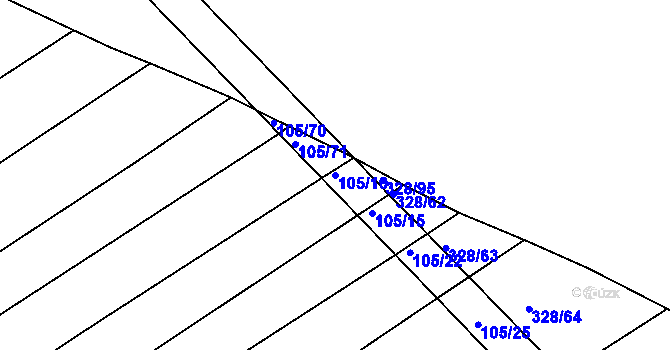 Parcela st. 105/10 v KÚ Maršovice, Katastrální mapa