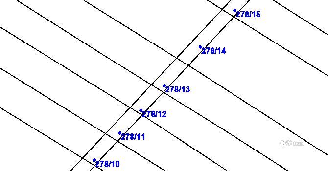 Parcela st. 278/13 v KÚ Maršovice, Katastrální mapa
