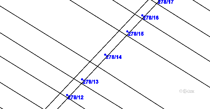 Parcela st. 278/14 v KÚ Maršovice, Katastrální mapa