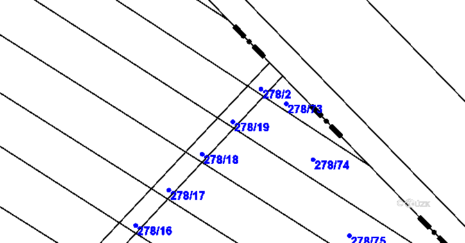 Parcela st. 278/19 v KÚ Maršovice, Katastrální mapa
