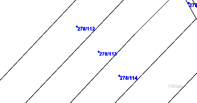 Parcela st. 278/113 v KÚ Maršovice, Katastrální mapa