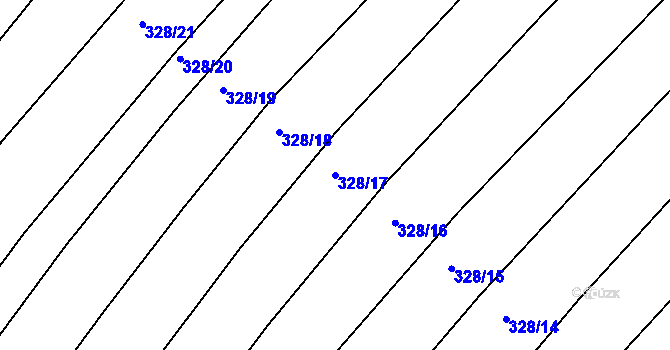 Parcela st. 328/17 v KÚ Maršovice, Katastrální mapa