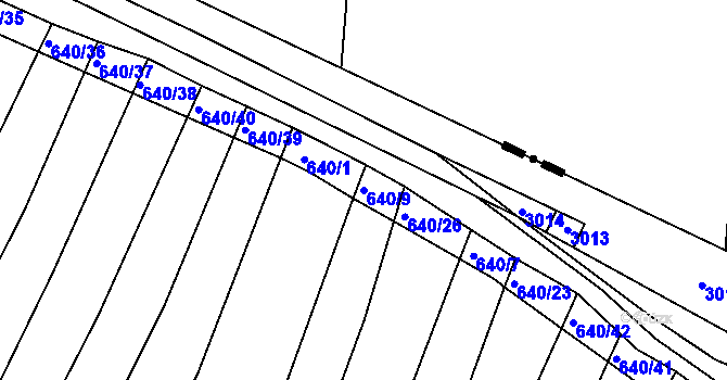 Parcela st. 640/9 v KÚ Maršovice, Katastrální mapa