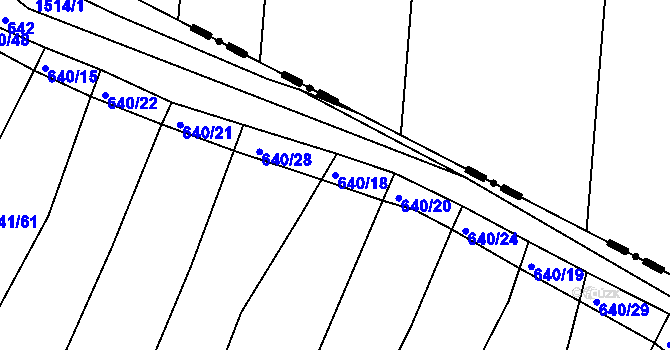 Parcela st. 640/18 v KÚ Maršovice, Katastrální mapa