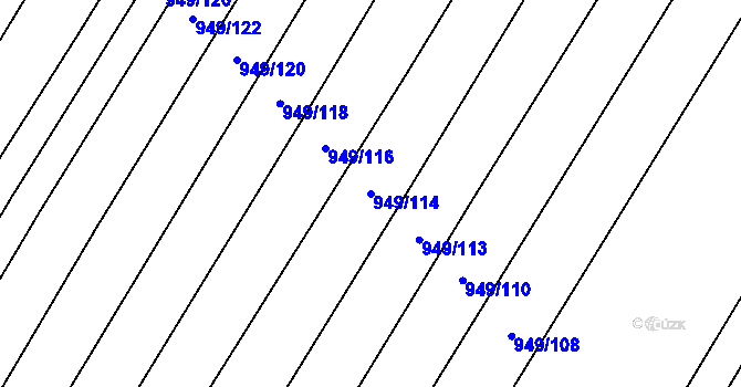 Parcela st. 949/114 v KÚ Maršovice, Katastrální mapa