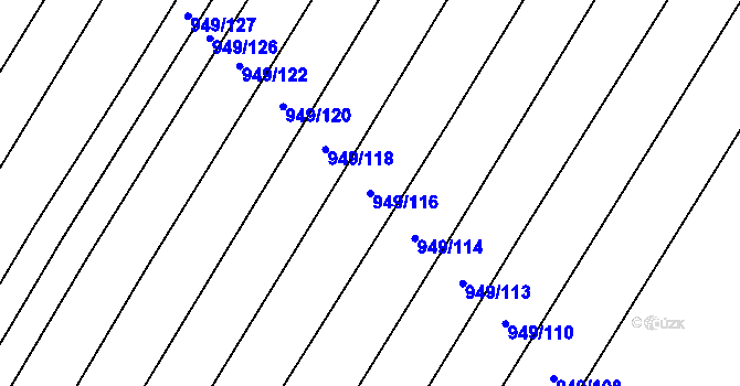 Parcela st. 949/116 v KÚ Maršovice, Katastrální mapa