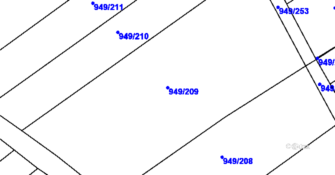 Parcela st. 949/209 v KÚ Maršovice, Katastrální mapa