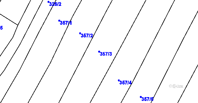 Parcela st. 357/3 v KÚ Ježkovice na Moravě, Katastrální mapa