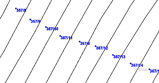 Parcela st. 357/6 v KÚ Ježkovice na Moravě, Katastrální mapa