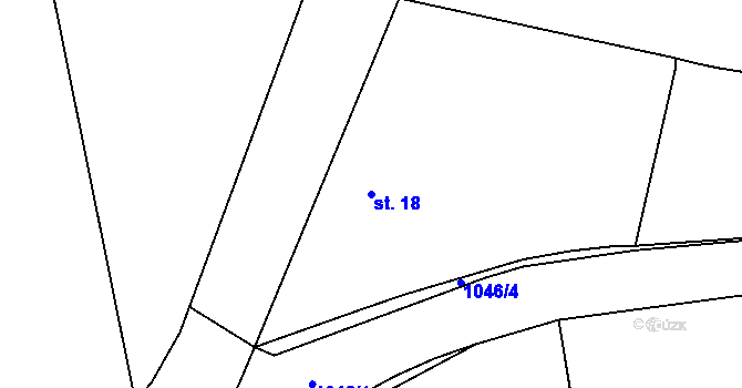 Parcela st. 18 v KÚ Ježov nad Želivkou, Katastrální mapa