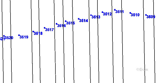 Parcela st. 535/18 v KÚ Ježov, Katastrální mapa
