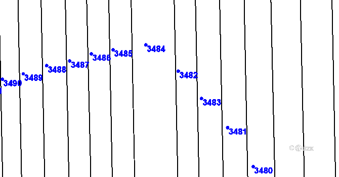 Parcela st. 628/33 v KÚ Ježov, Katastrální mapa