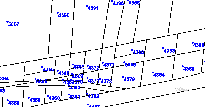 Parcela st. 988/126 v KÚ Ježov, Katastrální mapa