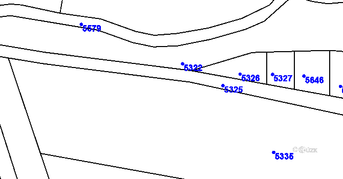Parcela st. 2279/125 v KÚ Ježov, Katastrální mapa