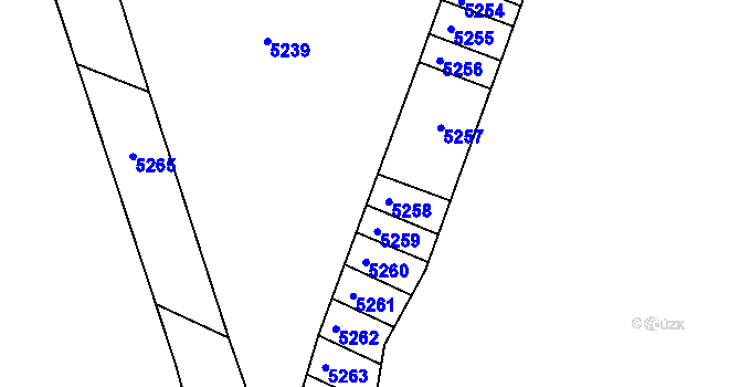 Parcela st. 2459/123 v KÚ Ježov, Katastrální mapa