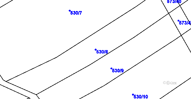 Parcela st. 530/8 v KÚ Chlumská, Katastrální mapa