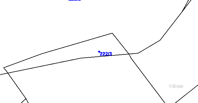 Parcela st. 222/3 v KÚ Ježovy, Katastrální mapa