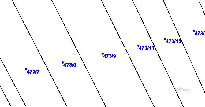 Parcela st. 473/9 v KÚ Ježovy, Katastrální mapa