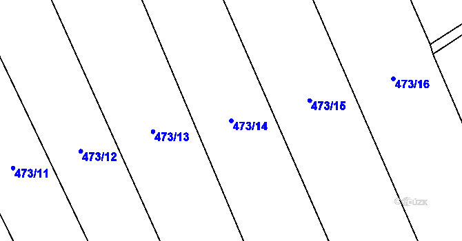 Parcela st. 473/14 v KÚ Ježovy, Katastrální mapa