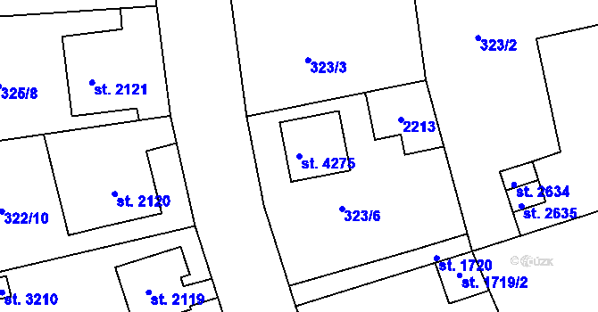 Parcela st. 4275 v KÚ Jičín, Katastrální mapa