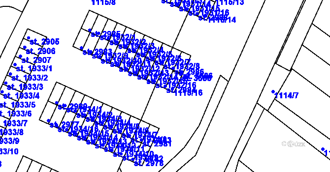Parcela st. 2984 v KÚ Jičín, Katastrální mapa