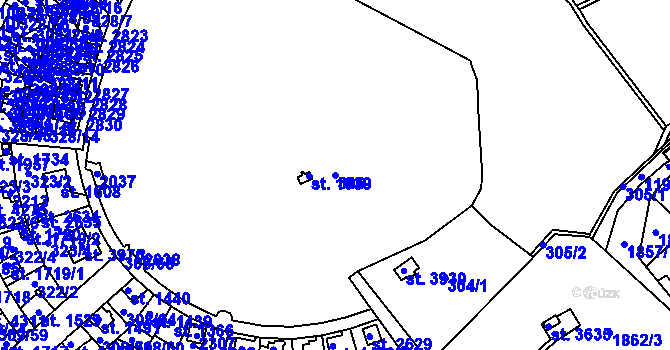 Parcela st. 306 v KÚ Jičín, Katastrální mapa