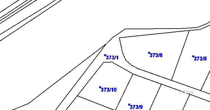 Parcela st. 373/1 v KÚ Jičín, Katastrální mapa