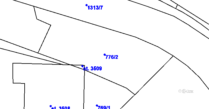 Parcela st. 776/2 v KÚ Jičín, Katastrální mapa