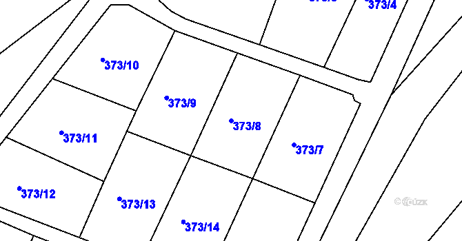 Parcela st. 373/8 v KÚ Jičín, Katastrální mapa