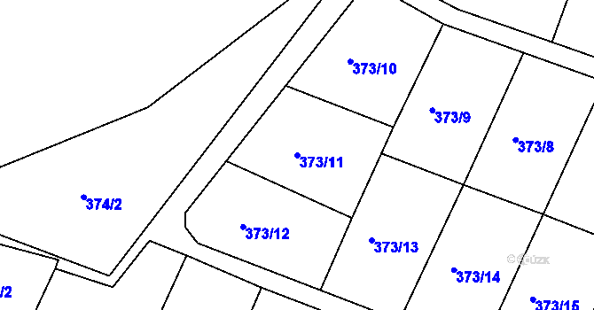 Parcela st. 373/11 v KÚ Jičín, Katastrální mapa