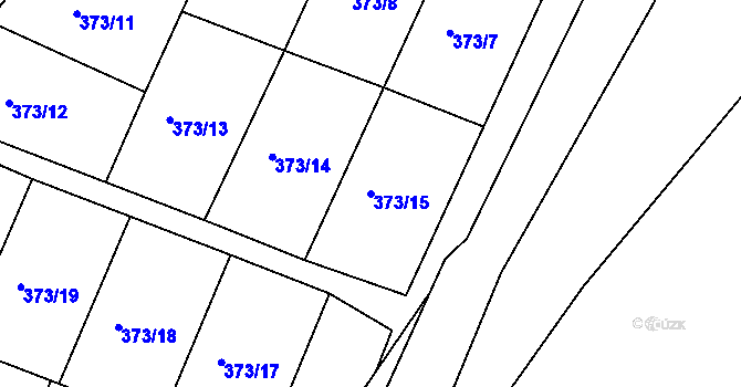Parcela st. 373/15 v KÚ Jičín, Katastrální mapa