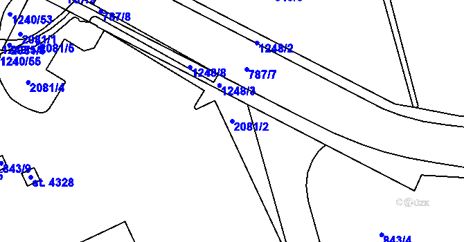 Parcela st. 2081/2 v KÚ Jičín, Katastrální mapa