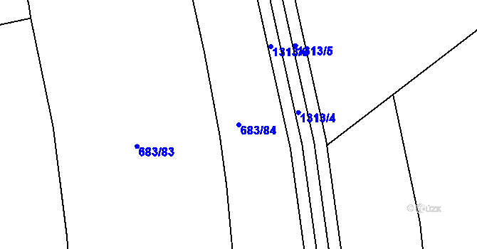 Parcela st. 683/84 v KÚ Jičín, Katastrální mapa