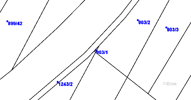 Parcela st. 903/1 v KÚ Jičín, Katastrální mapa