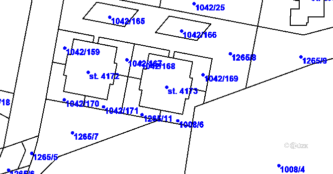Parcela st. 4173 v KÚ Jičín, Katastrální mapa