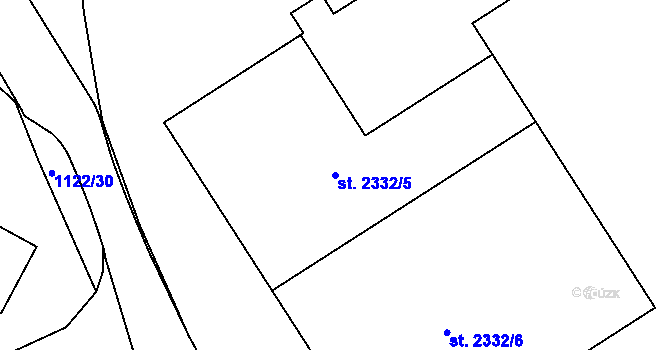Parcela st. 2332/5 v KÚ Jičín, Katastrální mapa