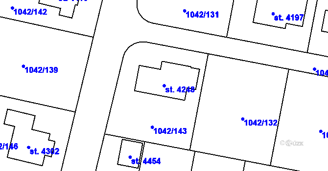 Parcela st. 4248 v KÚ Jičín, Katastrální mapa