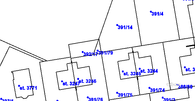 Parcela st. 391/79 v KÚ Jičín, Katastrální mapa