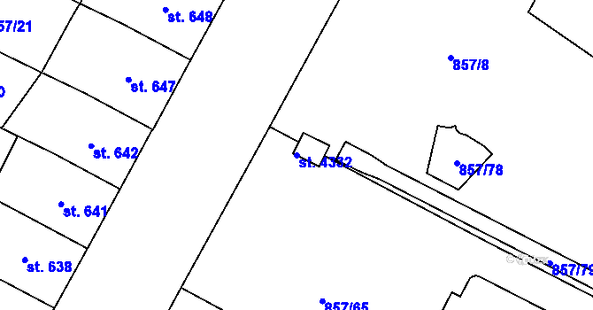 Parcela st. 4332 v KÚ Jičín, Katastrální mapa