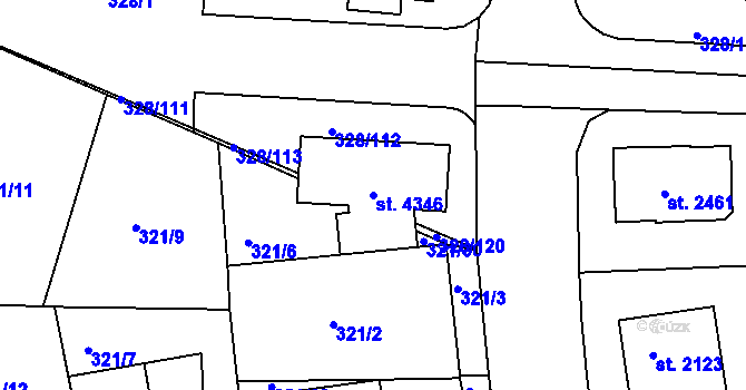 Parcela st. 4346 v KÚ Jičín, Katastrální mapa