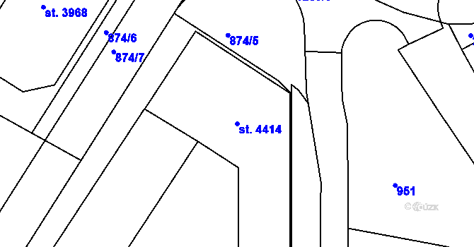 Parcela st. 4414 v KÚ Jičín, Katastrální mapa