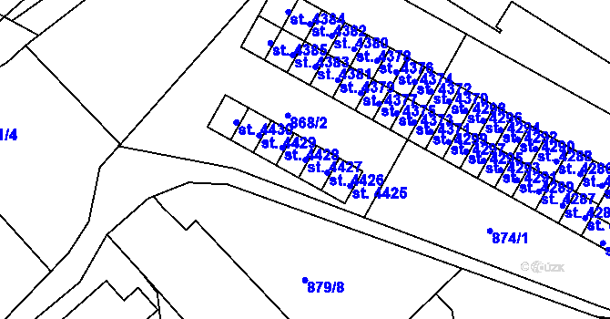 Parcela st. 4427 v KÚ Jičín, Katastrální mapa
