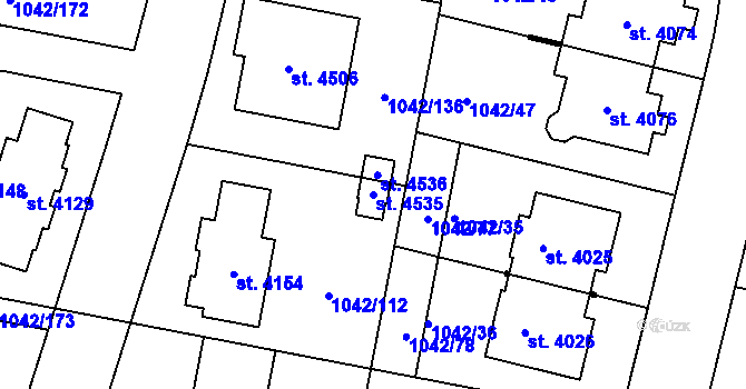 Parcela st. 4535 v KÚ Jičín, Katastrální mapa